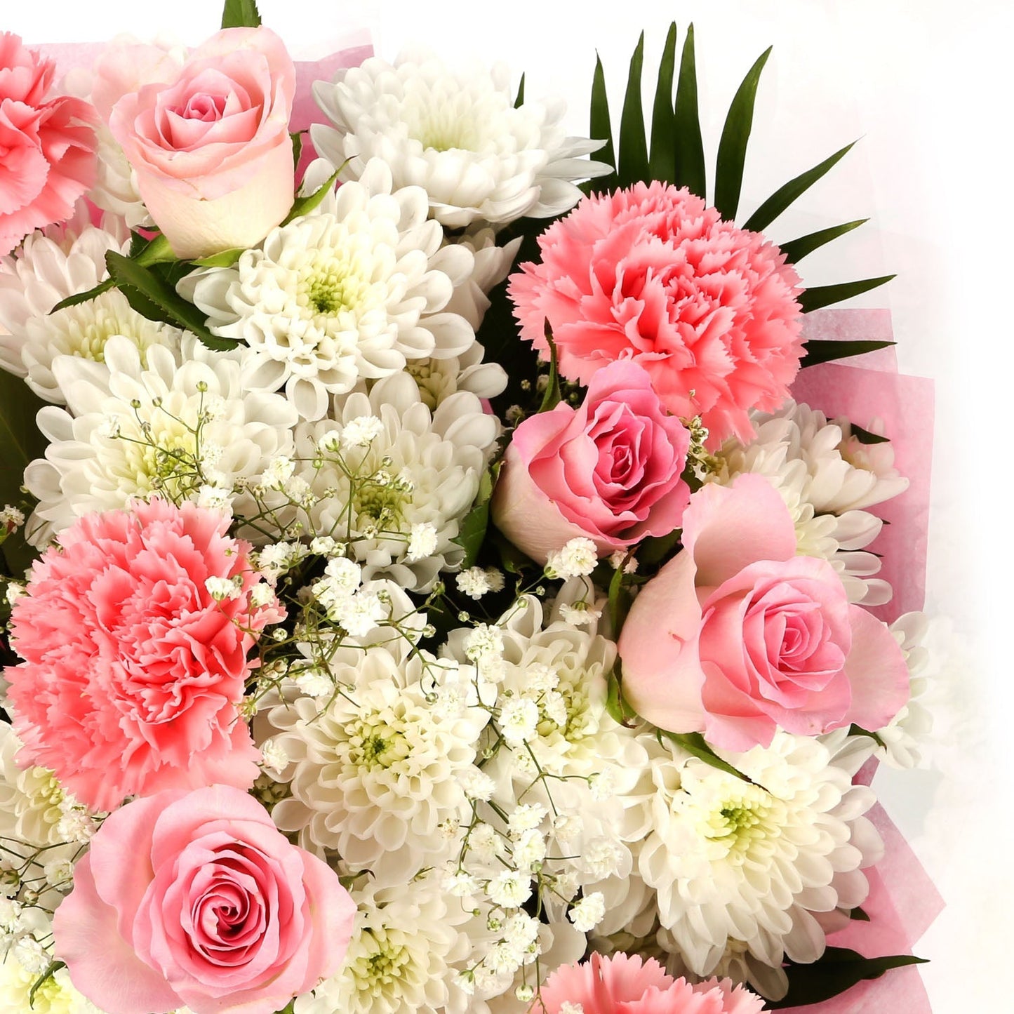 A Pink Snow White Bouquet