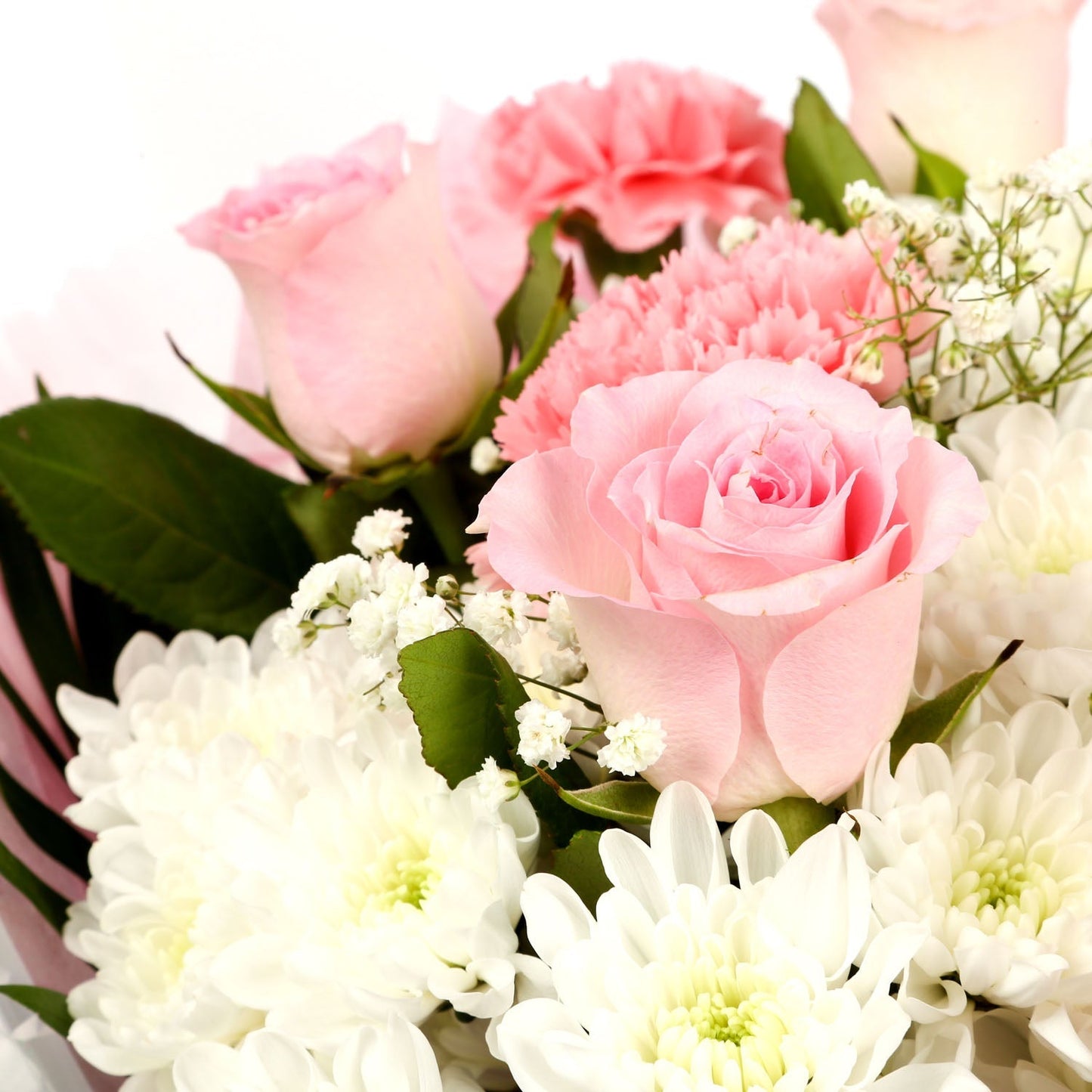 A Pink Snow White Bouquet