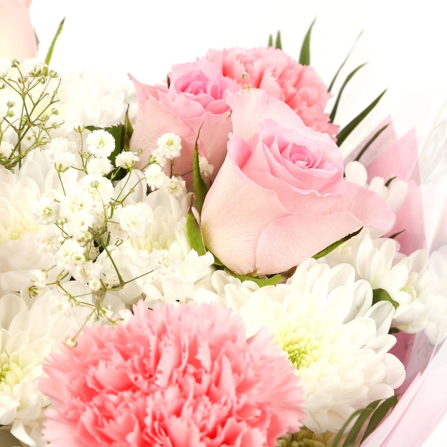 A Pink Snow White Bouquet