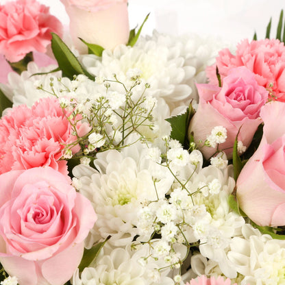 A Pink Snow White Bouquet
